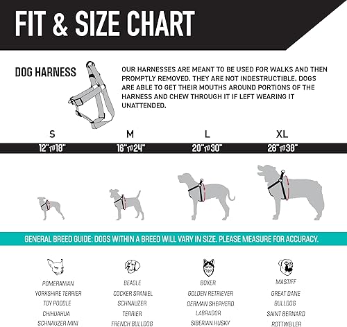 Miniatura 4 de Wolfgang - Arnés de alta calidad sin tirones para perros pequeños, medianos y grandes, fabricado en Estados Unidos, estampado WolfMtn, mediano (58