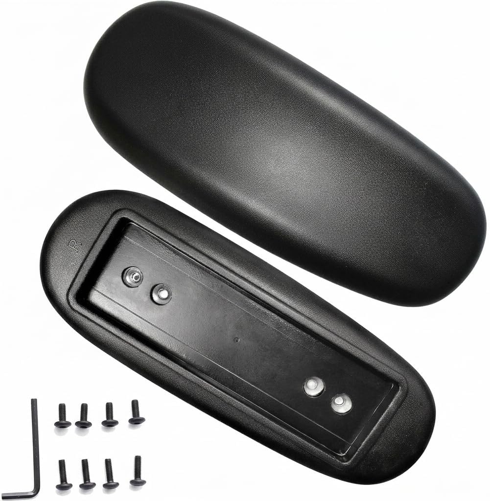 LIFKOME Office Chair Arm Pads Replacement Pair Black Plastic 4 or 5.5 Inch