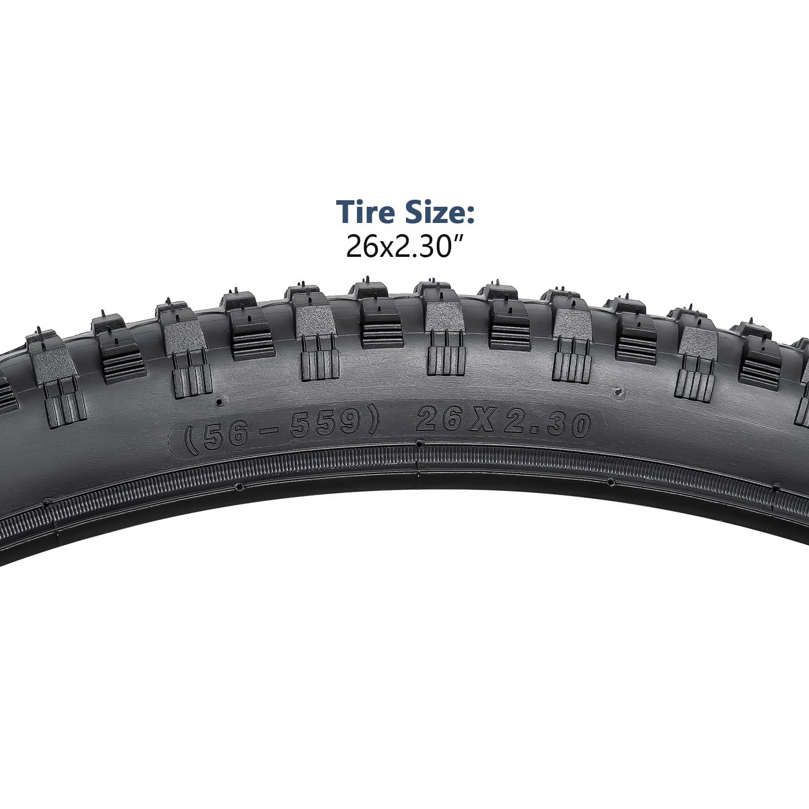 YunSCM 2Pcs Faltbare 26 Zoll Fahrradreifen 26x2.30 Mantel 56-559 kompatibel 26x2.25 26x2.3 26x2.35 Mountainbike/Off-Road Reifen