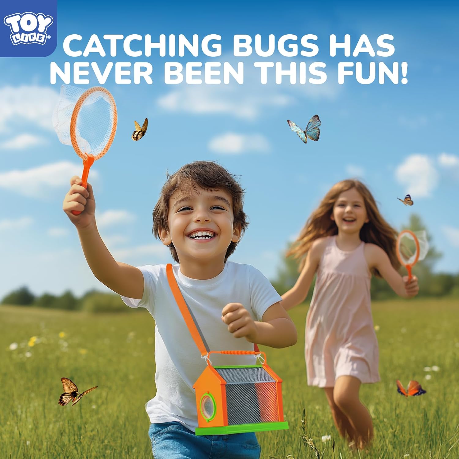 TOY Life Bug Catcher for Kids, Bug Catching Kit Kids Explorer Kit with Butterfly Net, Catching Tool, Tweezers, Magnifying Glass, Binoculars, Insect Catcher, Educational Outdoor Toys Kid Adventure Set - Image 2
