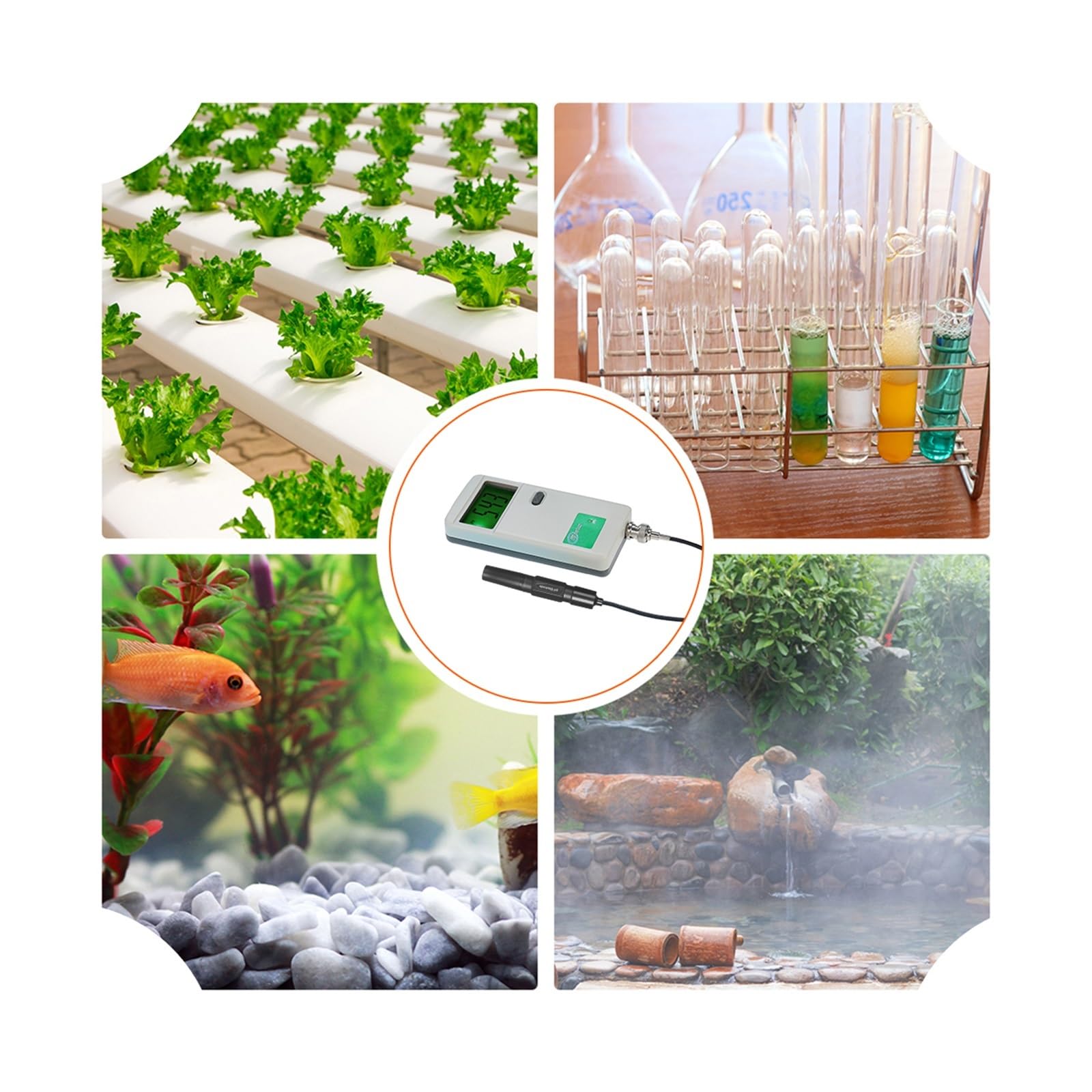 Testeur De Ph De l'eau, Testeur de PH de Haute précision avec Affichage rétroéclairé, testeur de qualité de l'eau for Laboratoire, Eau Potable, Aquarium hydroponique Testeurs d'eau
