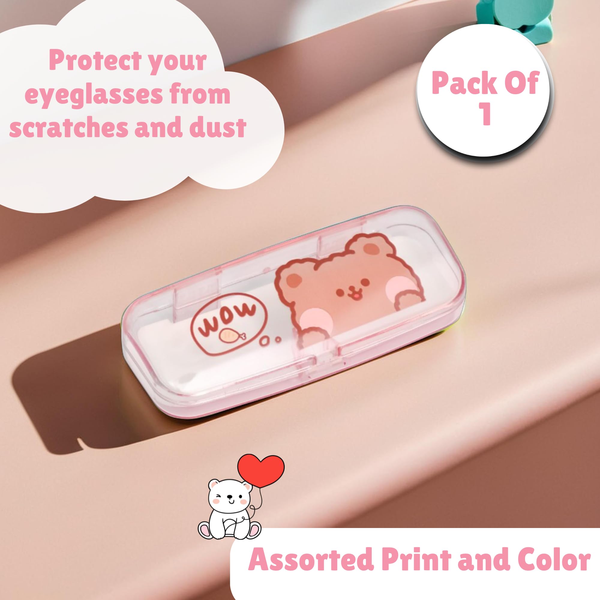 THE LITTLE LOOKERS Specs Holder for Kids | Spectacle Cover | Glasses Box for Kids | Goggles Organizer Box | Assorted Print and Color (1) - Image 3 thumbnail