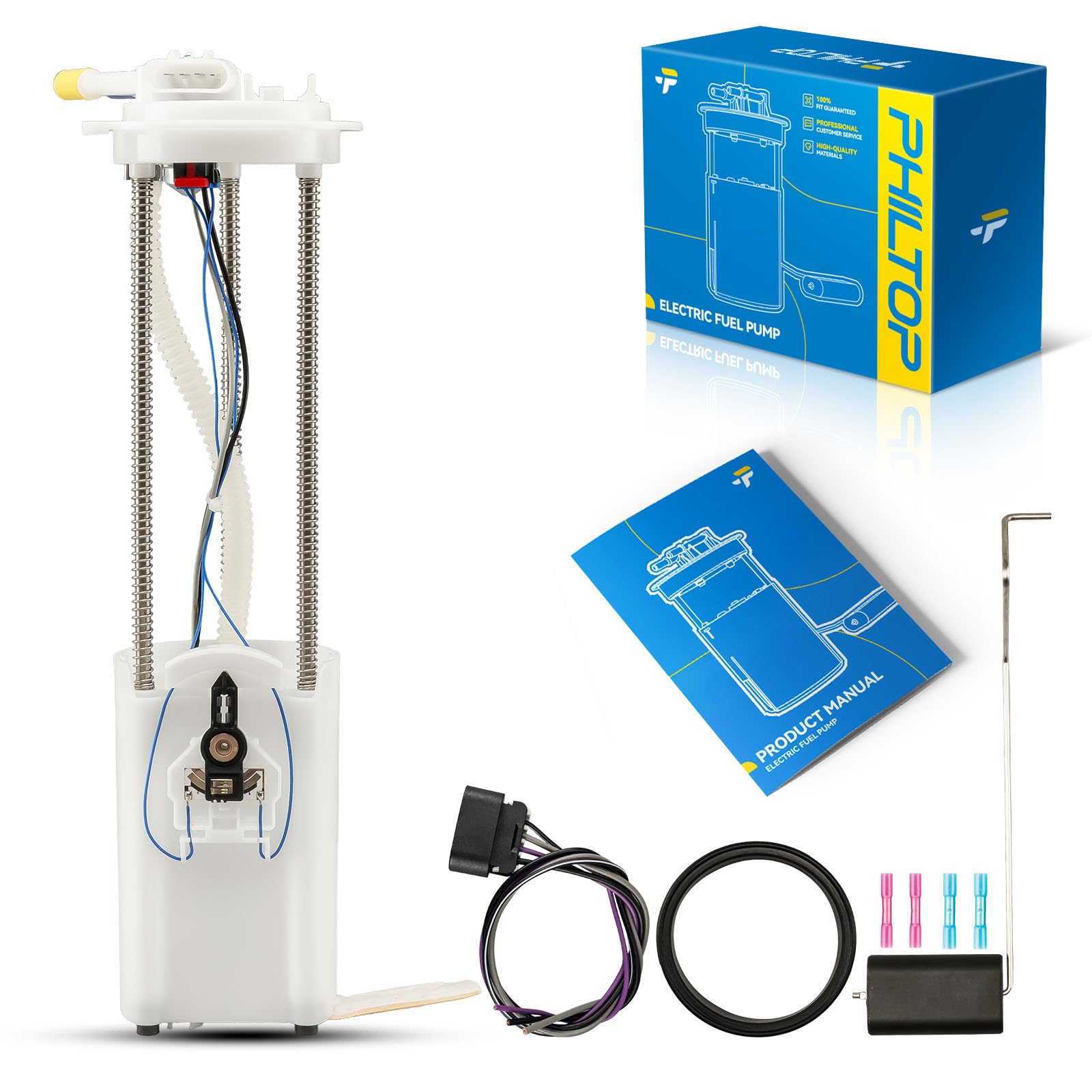 PHILTOP Electric Fuel Pump Assembly Fits for 1999-2003 Chevrolet Silverado 1500, GMC Sierra 1500, Silverado 2500, 2001-2003 Silverado 2500 HD, Sierra 2500 HD, Silverado 1500 HD, Sierra 2500, FG0271