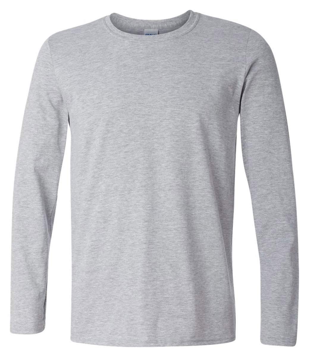 Gildan Men's Soft Style L/Sleeve T-Shirt, Grey (Rs Sport Grey), Small