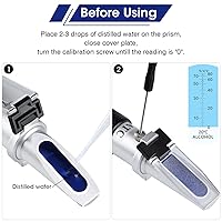 Vista 3 de Refractómetro Brix Meter 0 ~ 90%, refractómetro Brix de mano LEERCHUANG, medición Brix de alta precisión con ATC para frutas, bebidas y jugos, miel
