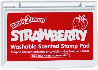 READY 2 LEARN Scented Stamp Pad | Strawberry | Red | Non-Toxic | Fade Resistant | Fun Art Supplies for Kids