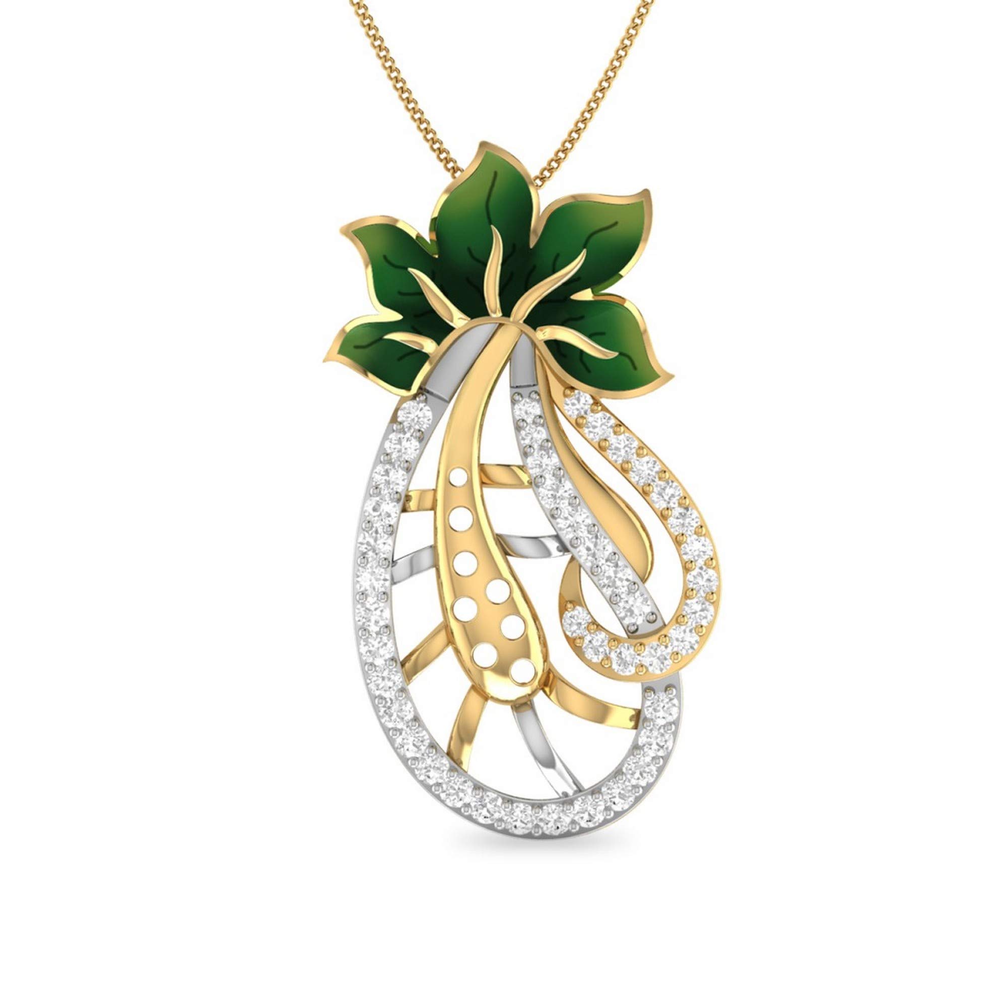 pc jeweller Yellow Gold and Solitaire Pendant for Women-picture-7