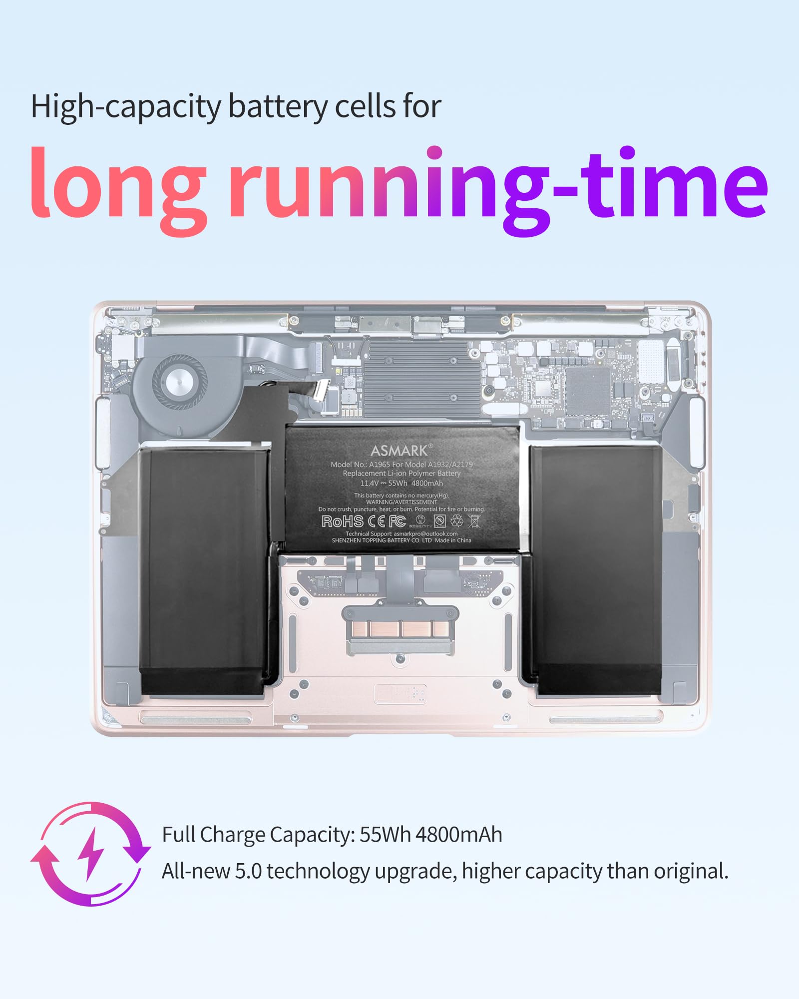 MacBook Air A2179 Battery Replacement for 13-inch 2020 A1965