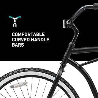 sixthreezero Around The Block Men’s Beach Cruiser Bicycle OR eBike 250W and 500W Electric Bike, 24-Inch and 26-Inch