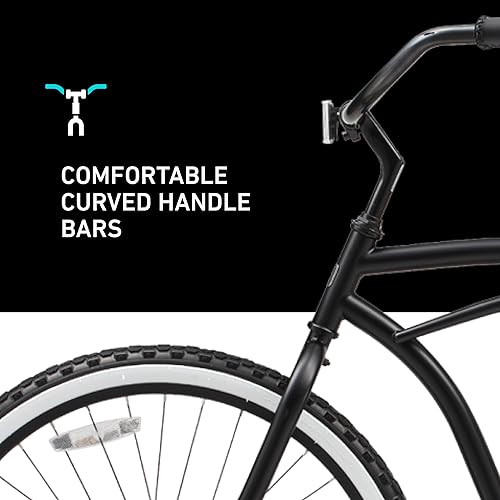 Miniatura 3 de sixthreezero Around The Block Men's Beach Cruiser Bike, Step-Through Hybrid Bicycle with Rear Rack, 24 or 26 Inch Wheels, Multiple Speed Options and