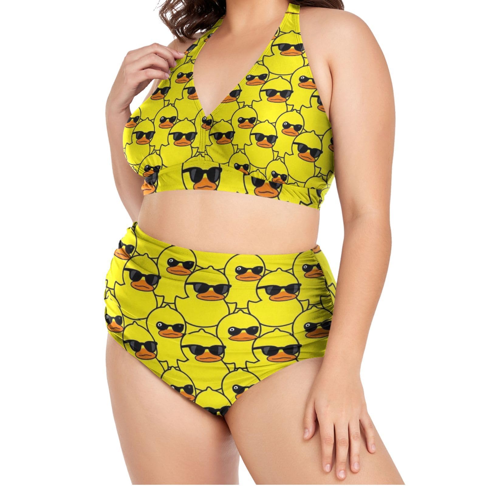 FRODOTGV Curvy Maillot de bain deux pièces pour femme L-4XL