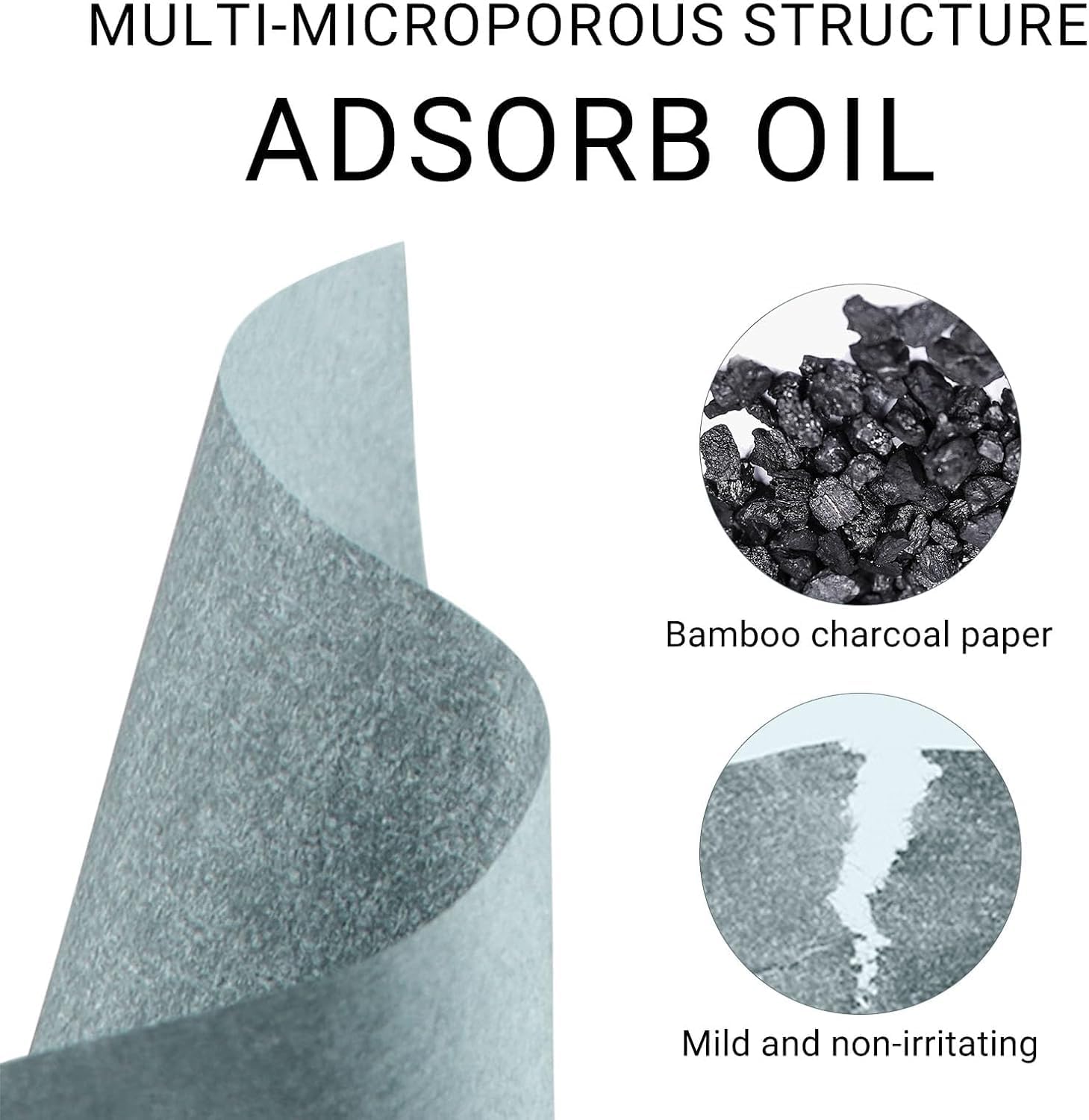 LERFOT Premium Natural Oil Blotting Sheets for Face - 1x100 Sheets Thick Blotting Paper for Oily Skin - Dispensable Portable Pack - Reduce Skin Acne - Makeup Friendly (Compact Box Charcoal) 2