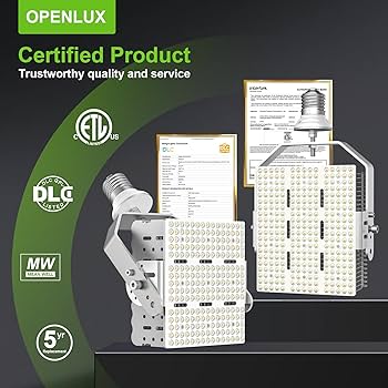 OPENLUX 480V LED Shoebox Retrofit Kit 240W 34800LM E39 Mogul