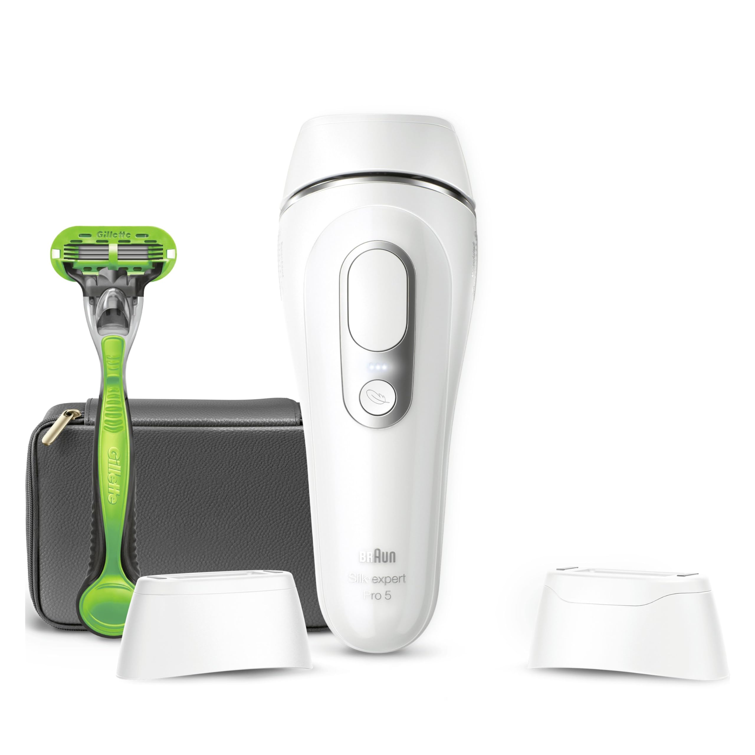 Braun Epilateur Lumiere Pulsee Silk·expert Pro 5, Epilation Semi-Définitive, Alternative Au Laser, Résultats En 2 Séances, Têtes Pour Épiler Jambes, Visage, Maillot Et Plus