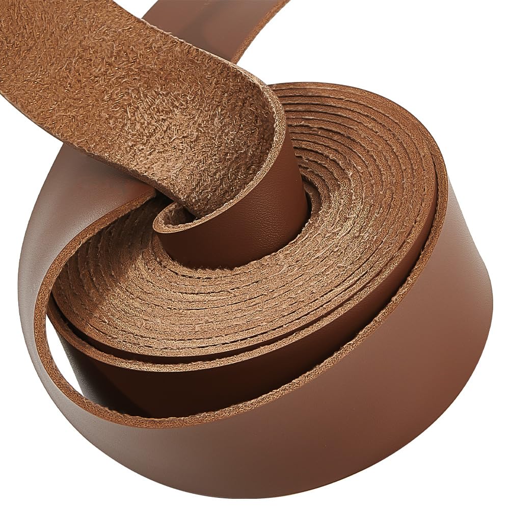 Sangle en cuir synthétique de 2,1 m lanière plate 2,5 cm pour fabrication de bijoux et bricolage DIY