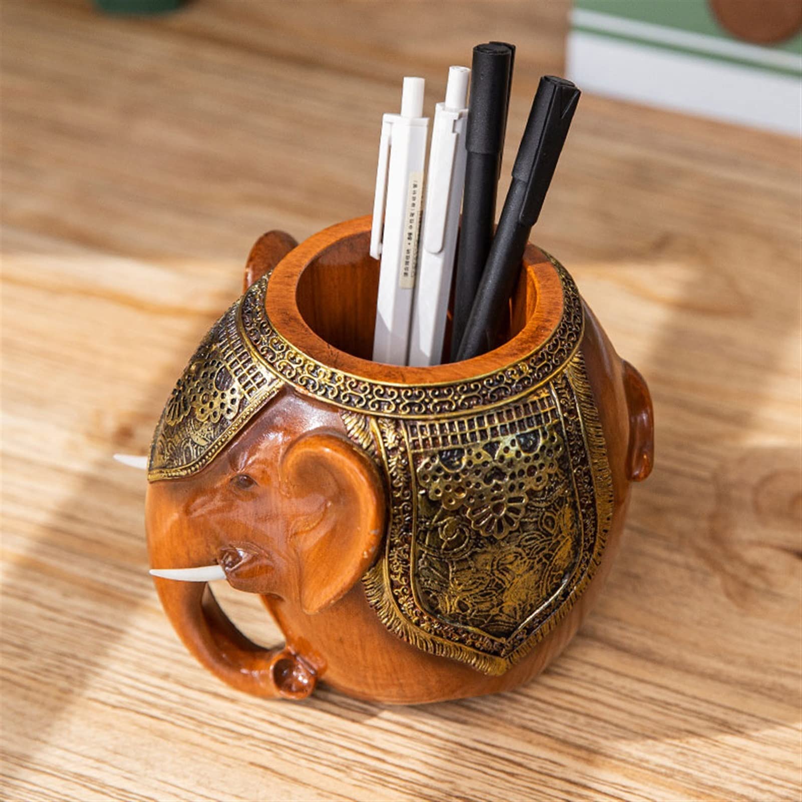 Portalápices Soporte de lápiz Moderno Estatua hecha a mano Copa de almacenamiento de la oficina Decoración del escritorio de oficina Soportes de lápices de estudio de estudio Estudio de escritorio Caj