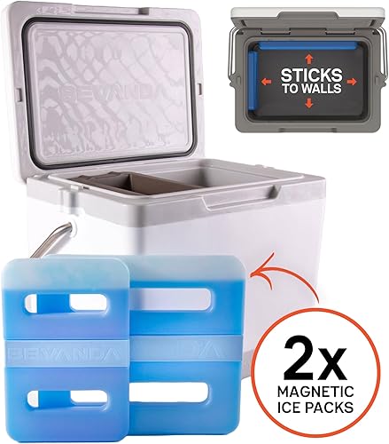 Miniatura 2 de Bevanda - Lonchera aislada Verge - Enfriador duradero con bolsas de hielo magnéticas - Enfriador de almuerzo resistente para almuerzos en el lugar