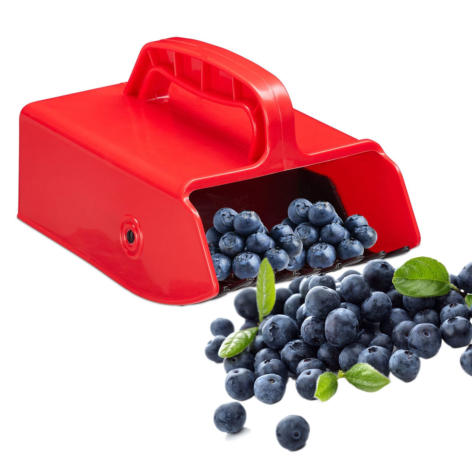 NOGRAXBerry Picker, Berry Comb with Metallic Comb Plastic Handle, Blueberry Blackberry Harvesting Collector Fruit Basket, Berry Picking Aid 22x14x7.5cm