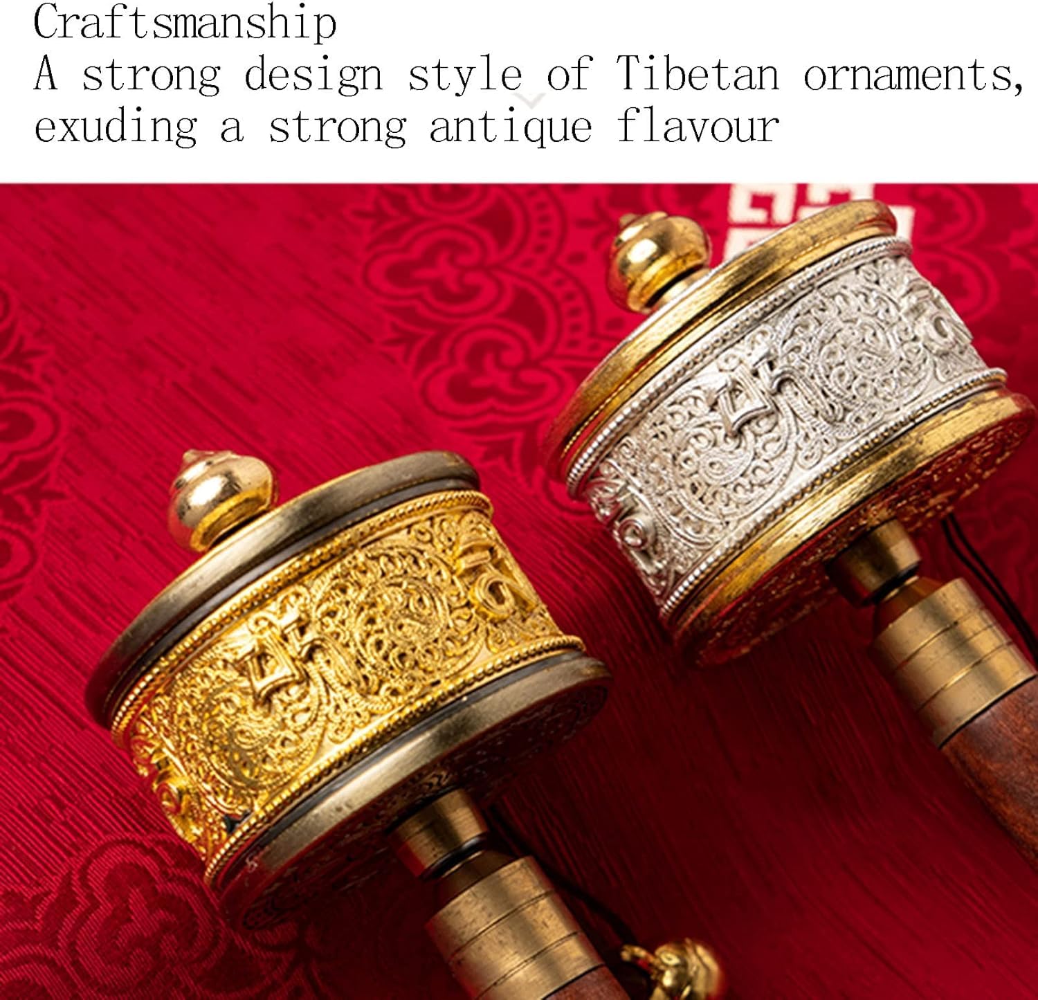 Amazon｜回転筒、仏教用品、 手持ちマニ車 ネパール チベット 手を振っ