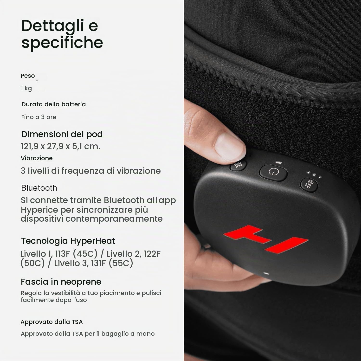 Hyperice Venom 2 – Terapia a calore e vibrazione per la spalla destra | Recupero muscolare | Terapia | Allevia dolore, indolenzimento e rigidità | Autonomia della batteria di 3 ore