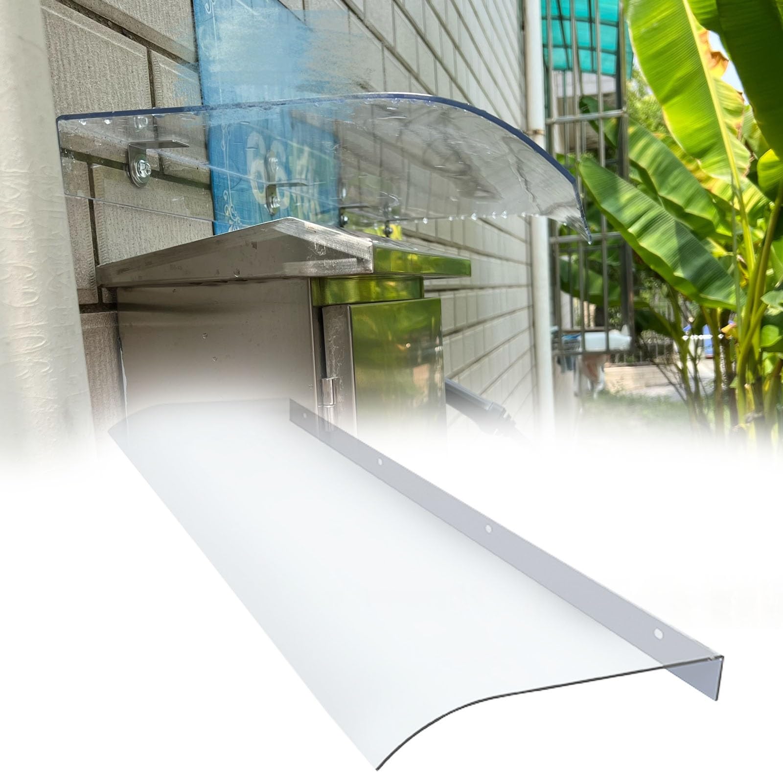 Auvent de porte pour abriter votre entrée de terrasse et jardin contre la pluie