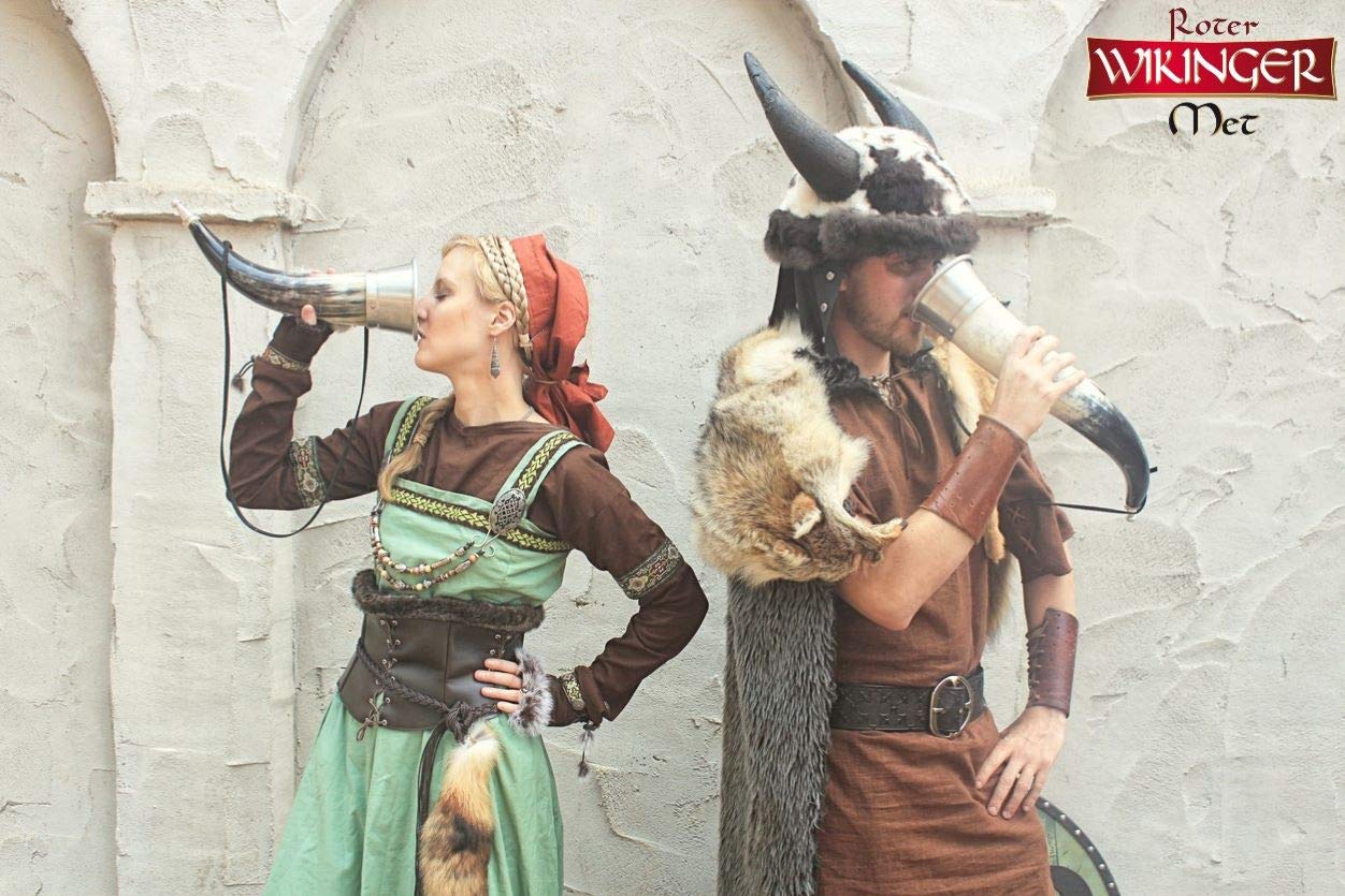 Wikinger | Roter Wikinger Met | 1 x 0,75L | Honigwein aus der historischen Ursprungsregion in Norddeutschland mit Kirschsaft | fruchtig aromatisch (Packung mit 2)