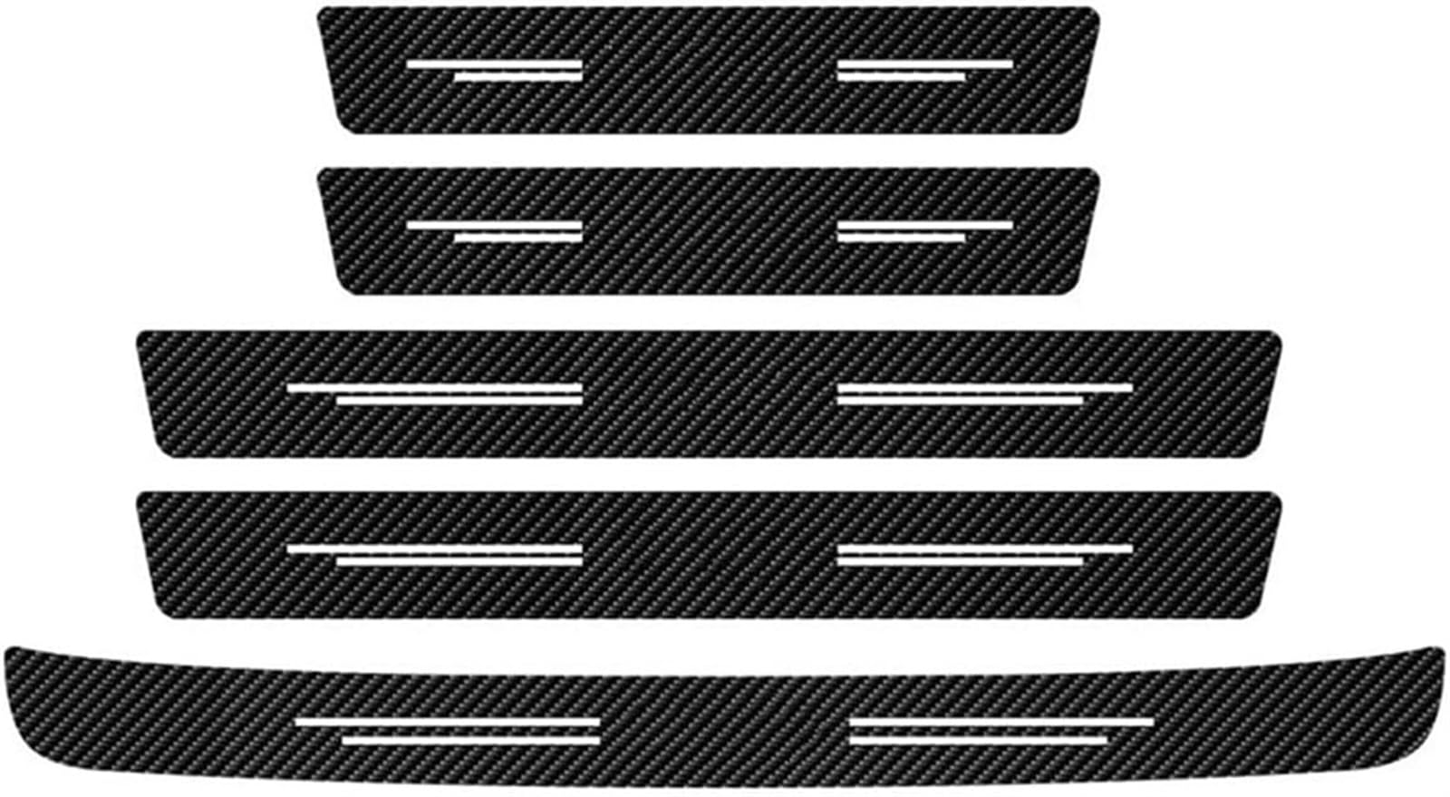 Tira Protectora de Parachoques 5 Protectores de Fibra Carbono para el Maletero del Coche, Pegatinas Cuero para Parachoques Trasero, para Peugeot 5008