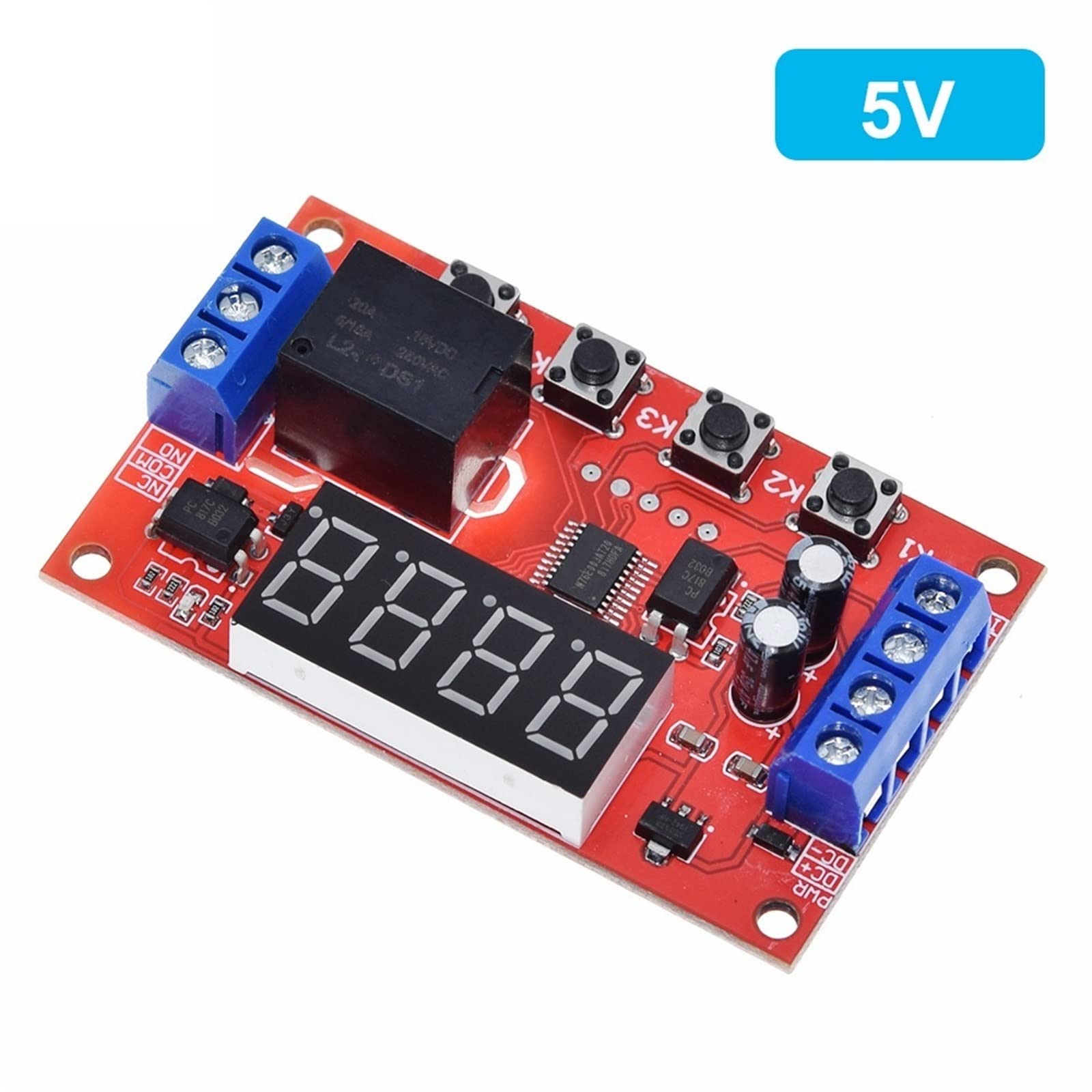 DC 5V 12V 24V 10A Modulo Relè di Ritardo Regolabile LED Temporizzazione Digitale Timer Delay Trigger Switch Interruttore Controllo del(12v)