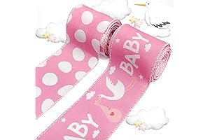 2 Rolls Baby Girl Welcome Home Baby Shower Ribbon