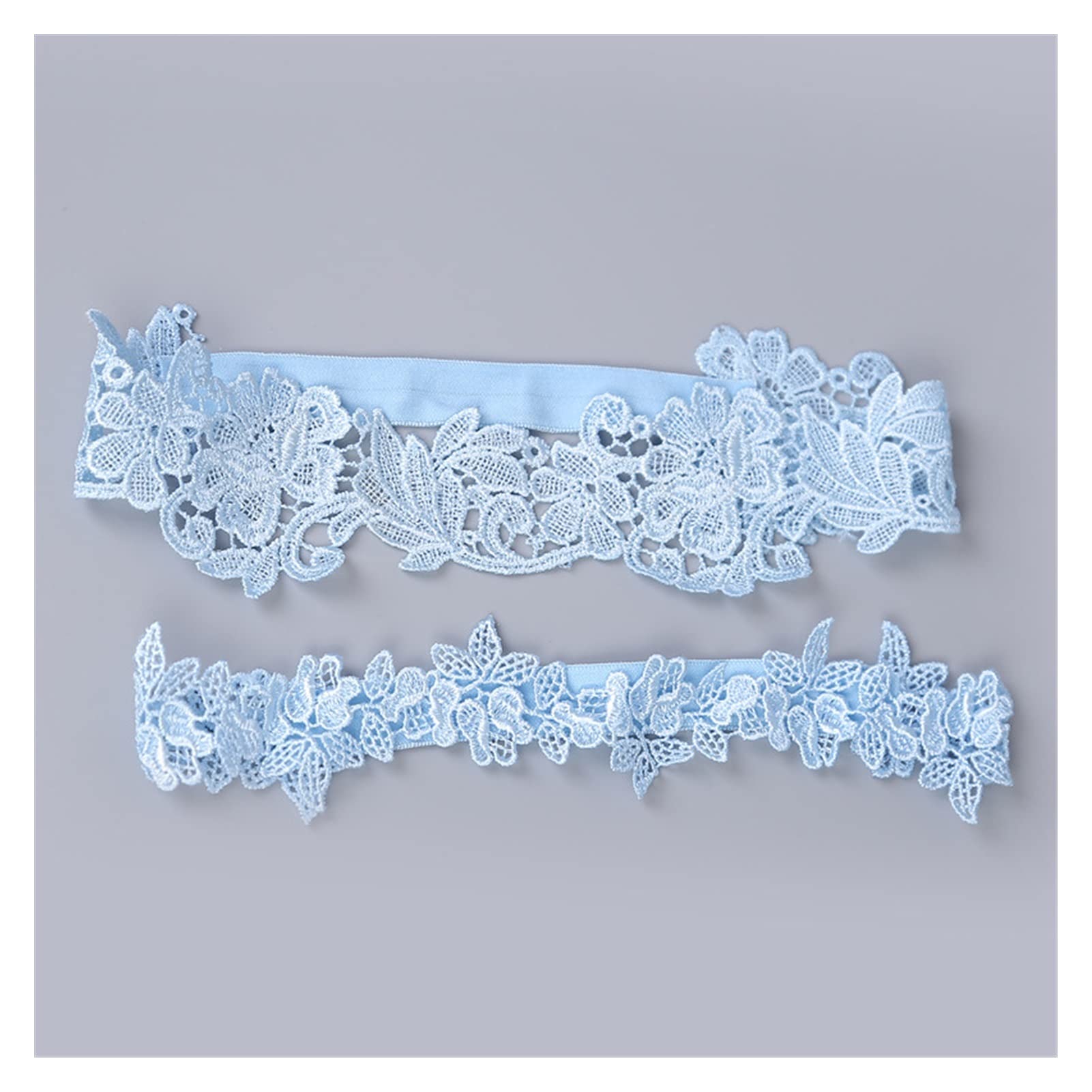 ACiyD Jarretière de mariée, Jarretière en Dentelle élastique pour Mariage (Couleur : Bleu Clair, Taille : 40x5cm) (Bleu Clair 40x5cm) (Bleu Clair 40x5cm)