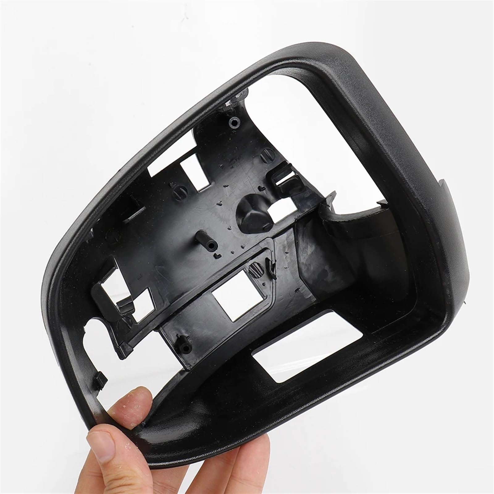 Cornice Specchietto Retrovisore Laterale Per Ford Focus (MK2/MK3) E Mondeo MK4 - Con Foro Per Luce Pozzanghera, Colore Nero