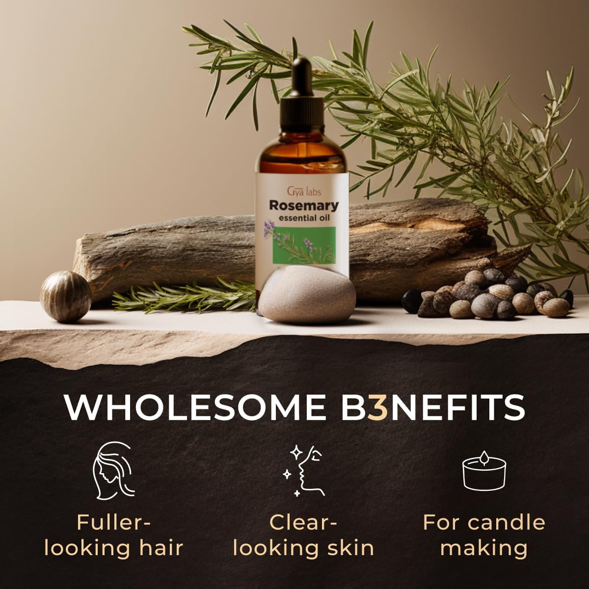 Gya Labs Rosemary Essential Oil for Hair – Huge 4 Fl Oz – Premium Grade Essential Oils for Diffuser, Aromatherapy, Hair Care, Skin Care, Body, Massage & DIY Candle Making Scents - Image 5