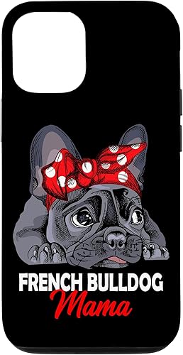 Funda de regalo para iPhone 1212 Pro Frenchie Mama Cute French Bulldog Dog Mom Funny Womens