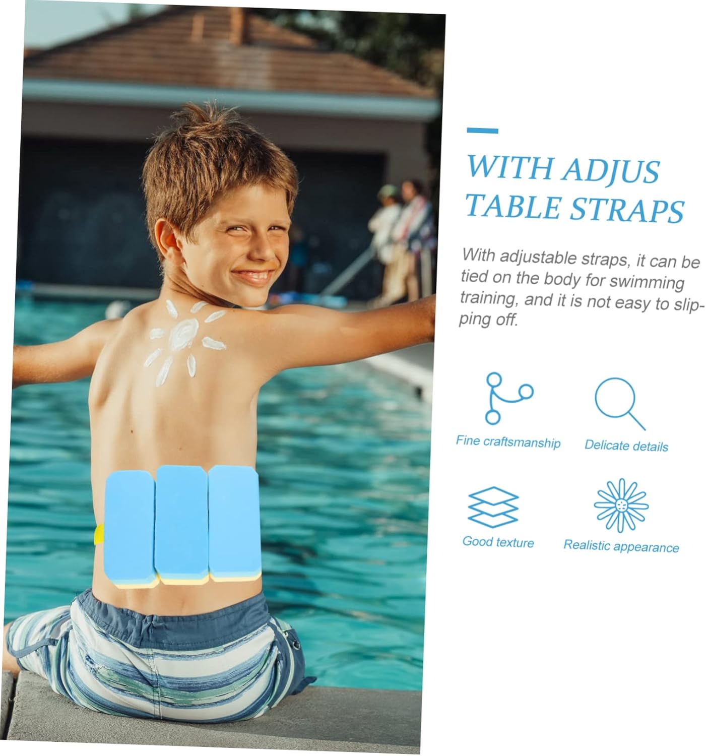 Buoyancy Belt Devices Flobots Hip Belt for Backpack Swimming Float Belt Swimming Training Tool Floatation Belt Eva Kickboard Kickboard for Swimming Kick Board for Adults Child Pool
