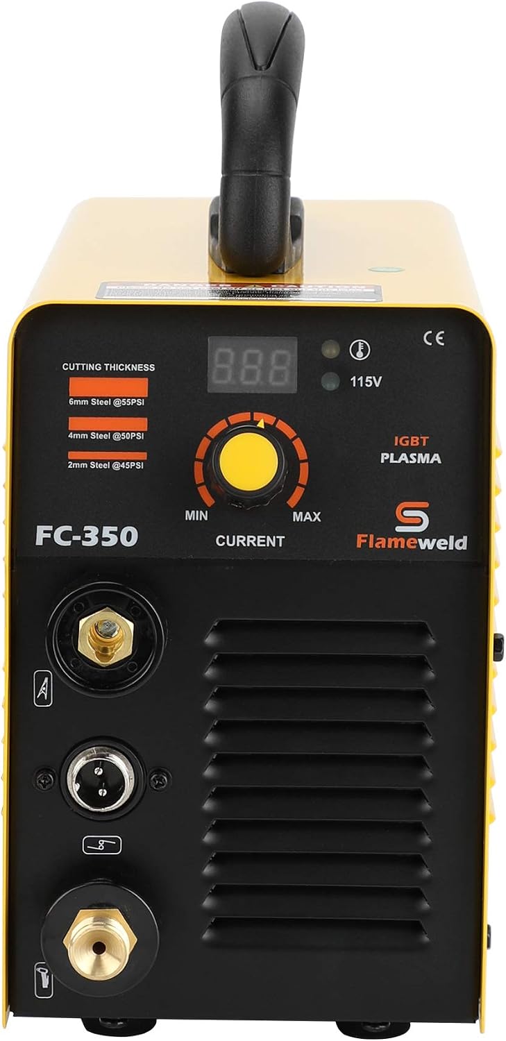 Authentic Crazy Deals Plasma Cutter FC350 115V 35A Plasma Cutting Machine 5mm Clean Cut 8mm Servance Cut (Orange)