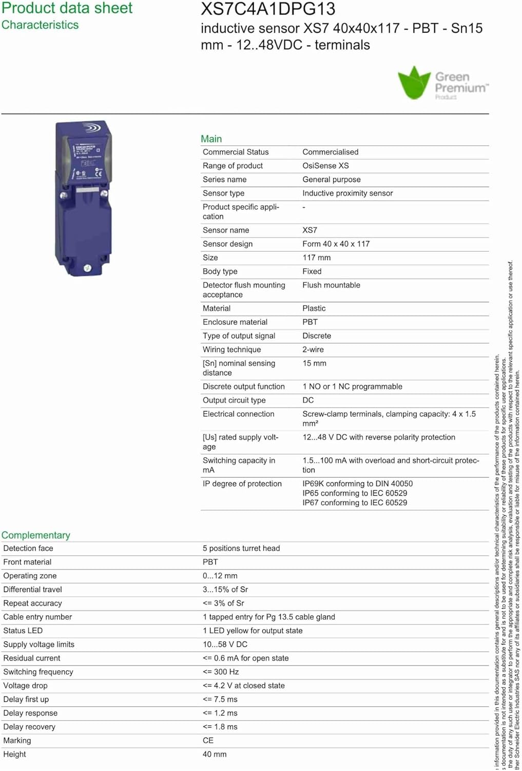 XS7C4A1DPG13 XS7C4A1MPG13 XS8C4A1PCG13 XS8C4A4PCG13 XS8C4A1MPG13 XS8C2A4PCM12 XS8C4A4PCP20 XS8C4A4MPG13 Sensor(XS7C4A1MPG13)