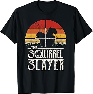 Vintage Sunset Retro Style Squirrel Hunting Squirrel Slayer T-Shirt