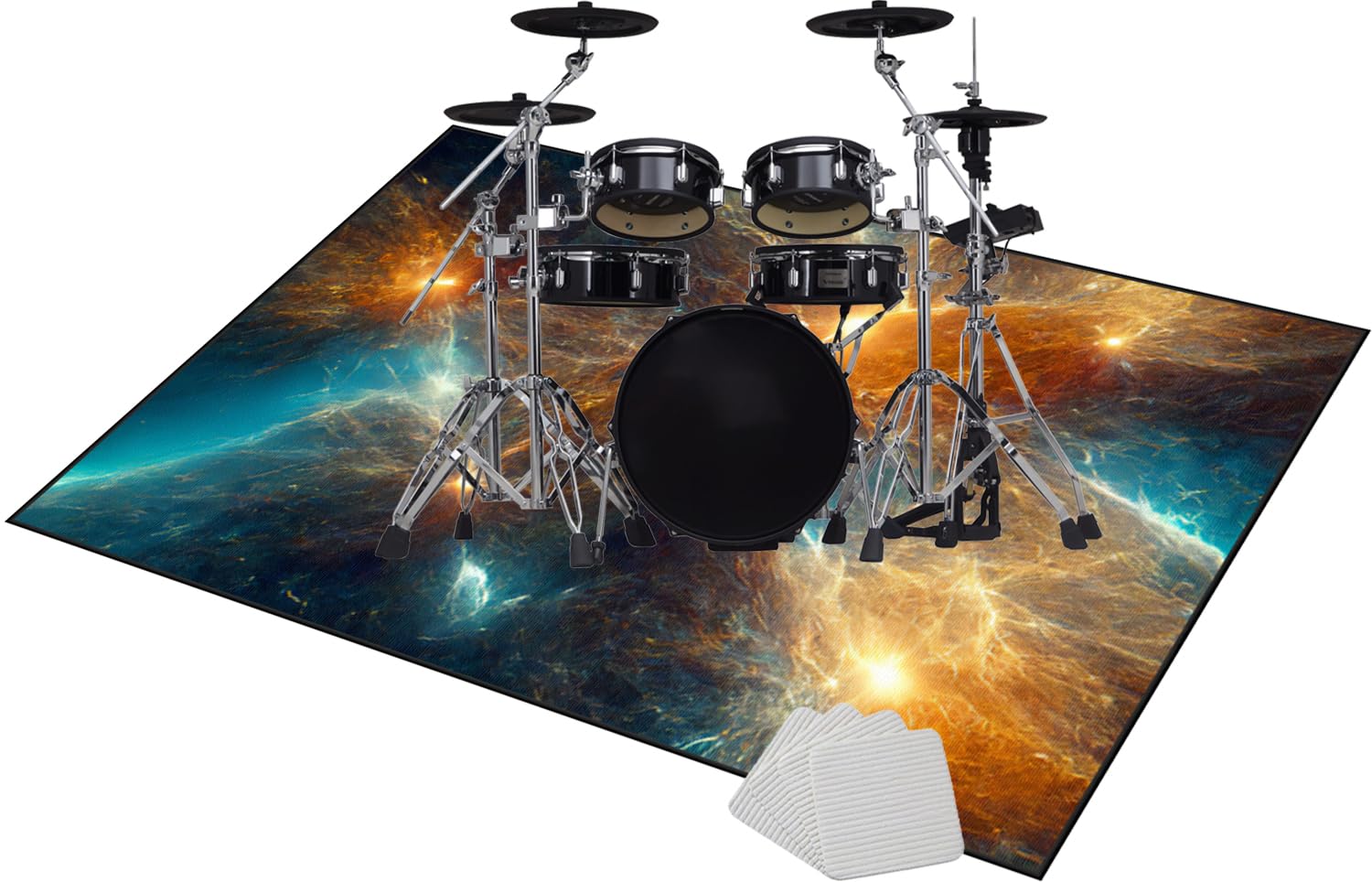 230 x 200 cm Dywaniki akustyczne | Mata z baterią elektroniczną | Mata dźwiękoszczelna antypoślizgowa | Mata bębnowa do bębna bębna bębna akustycznego bębna i innych instrumentów muzycznych