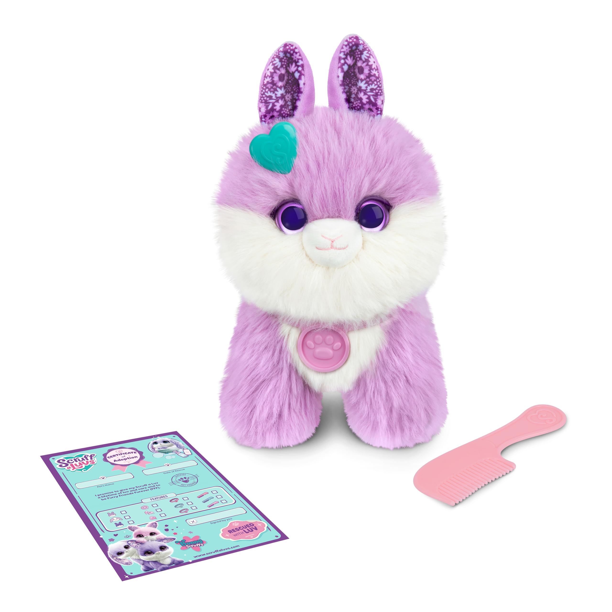 ScruffaLuvs Bunny Scruffs - Mystery Plush Toy, 5.5" Tall - Wash to Reveal a Bunny Scruff, Includes 11.4" Deluxe Pet Carrier, Purple - Image 3