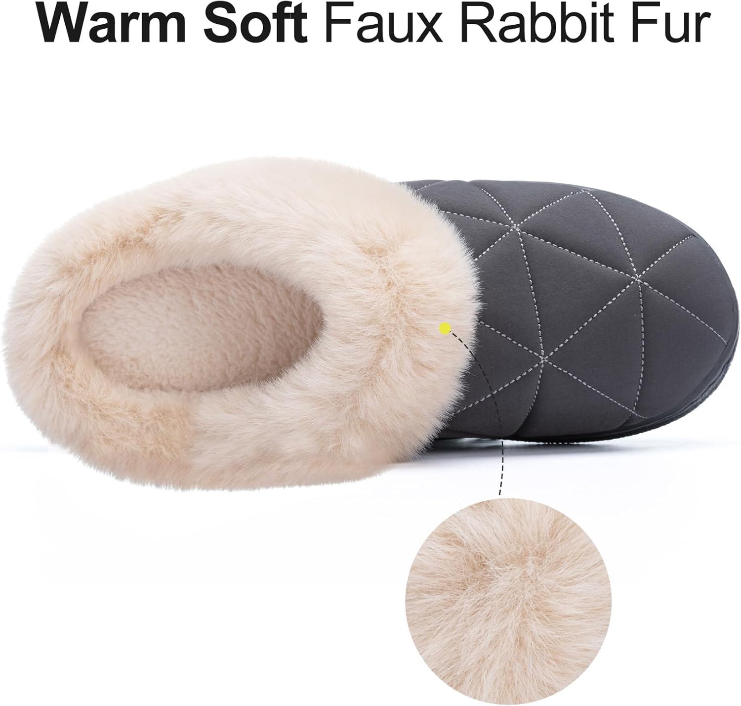 Fuzzy Slippers for Women Indoor and Outdoor Plush with Memory Foam Anti-Skid Sole Cozy House Slipper Soft Bedroom Shoes Slip On Gifts for Women Mom Her Ladies - Image 5