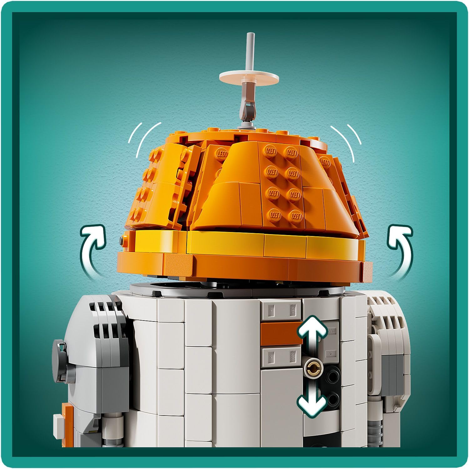 LEGO Star Wars Droid astromechaniczny Chopper (C1-10P), zabawka dla dziecka do zbudowania, zestaw konstrukcyjny dla 10-latka z figurką, pomysł na prezent dla chłopca, dziewczynki, całej rodziny 75416