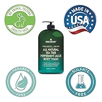 Vista 7 de First Botany, Gel de ducha de árbol de té natural que combate el olor corporal del pie de atleta, deportista, picazón, problemas de uñas, caspa