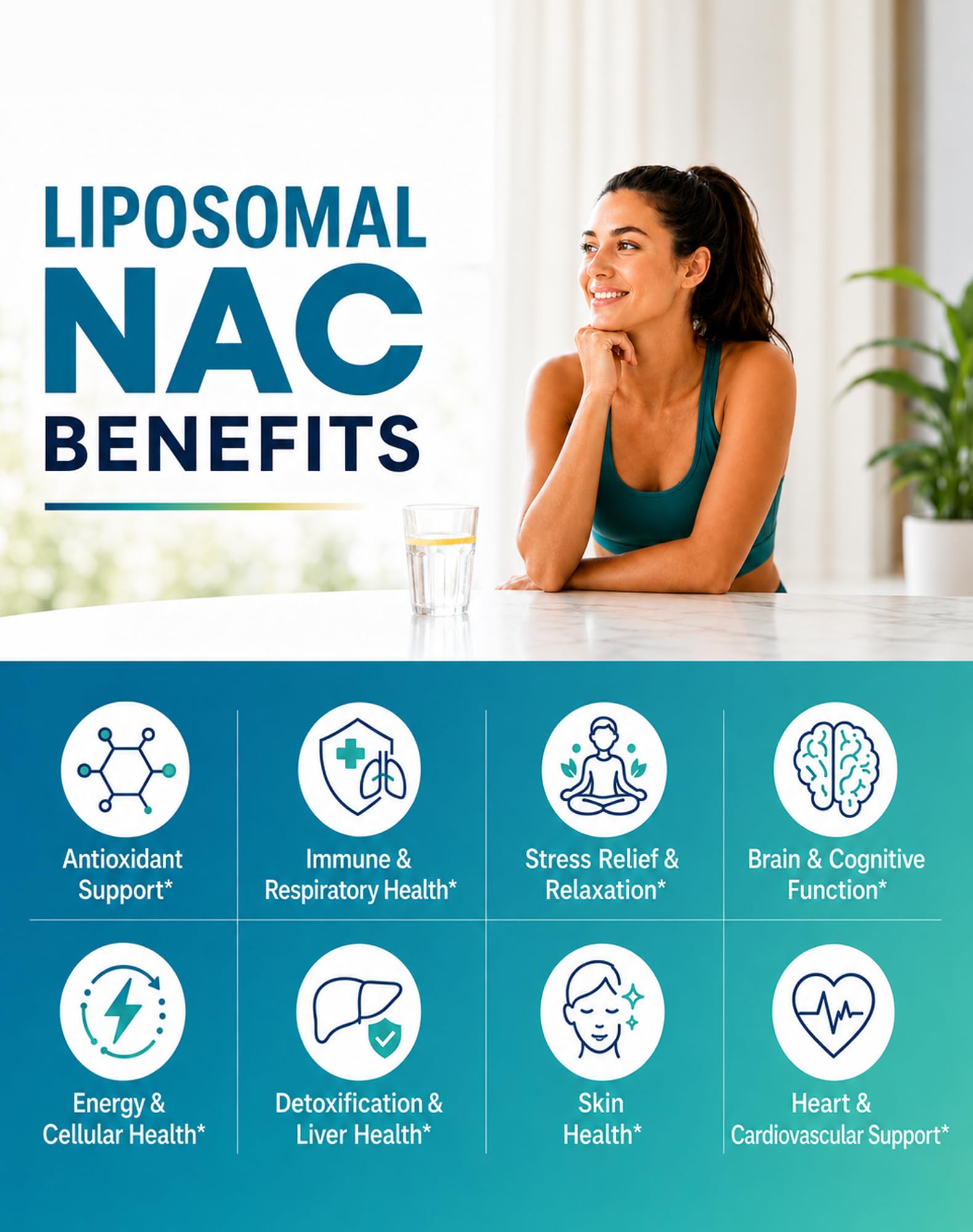 ANYTALK Liposomal NAC Drops – N-Acetyl Cysteine 1000mg Liquid Supplement with Alpha Lipoic Acid, Quercetin & Zinc, Antioxidant, Immune, Liver & Lung Support, Sugar-Free, Adults & Kids — Amazon image 5