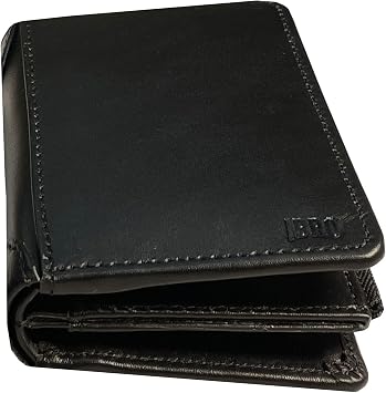 IBRO Premium 100% Genuine Leather Wallet Aniline Black