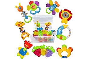 AIVIAI Baby Toys, 0-6 Months Infant Toys, Musical Rattles for Newborns