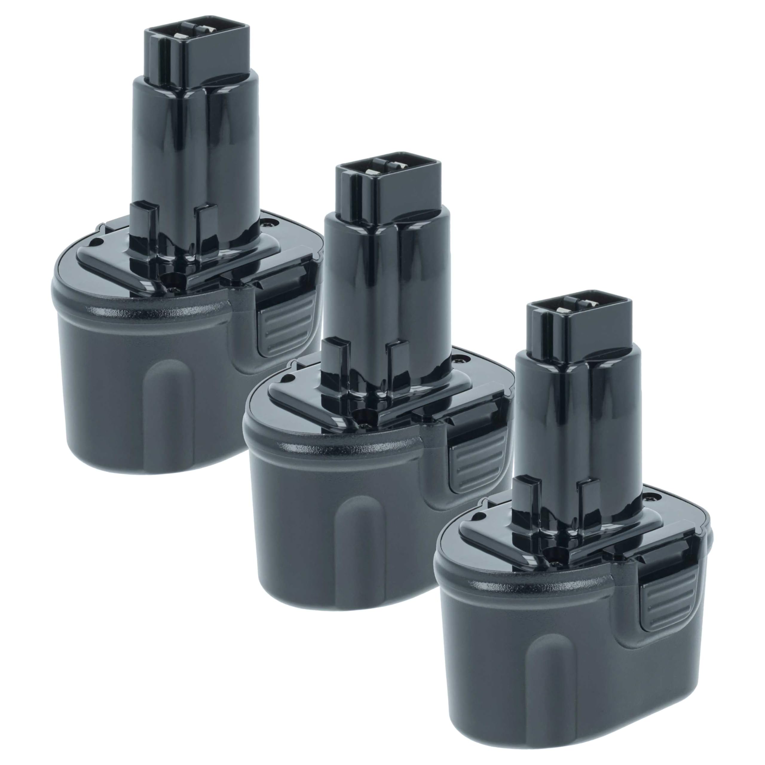 vhbw 3x NiMH akumulator 2000 mAh (7,2 V) pasuje do elektronarzędzi narzędzia Powertools Tools Dewalt DW968, DW968K