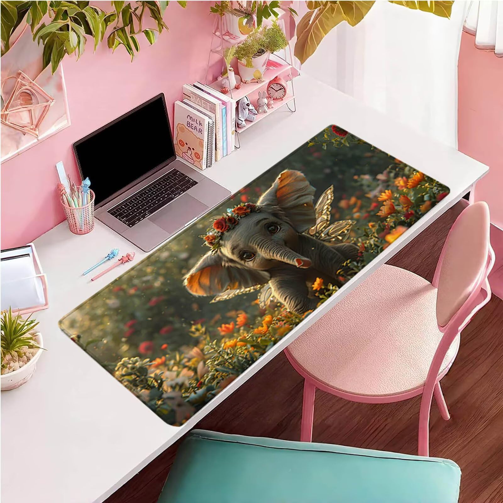 Zielona podkładka pod mysz do gier, podkładka pod mysz XXL 1600 x 800 x 3 mm, mata na biurko ze zszytymi krawędziami, podkładka pod mysz poprawia dokładność i szybkość, akcesoria biurowe i akcesoria