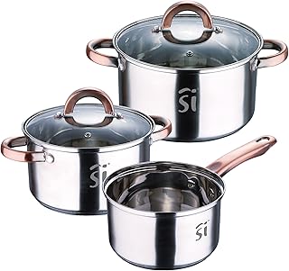 Bateria 5pc acero inoxidable, apta para inducción, colección Onil