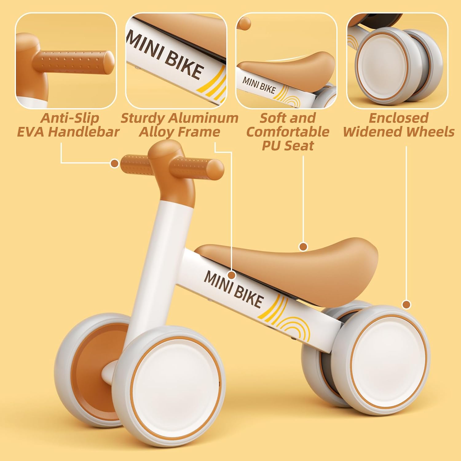 FAYDUDU Balance Bike for 1 Year Old Ride On Toy for 1 2 Years Old First Bike for Girls Boys Baby Bike Walker No Pedals Toddler Trike for 10-24 Months - Image 2