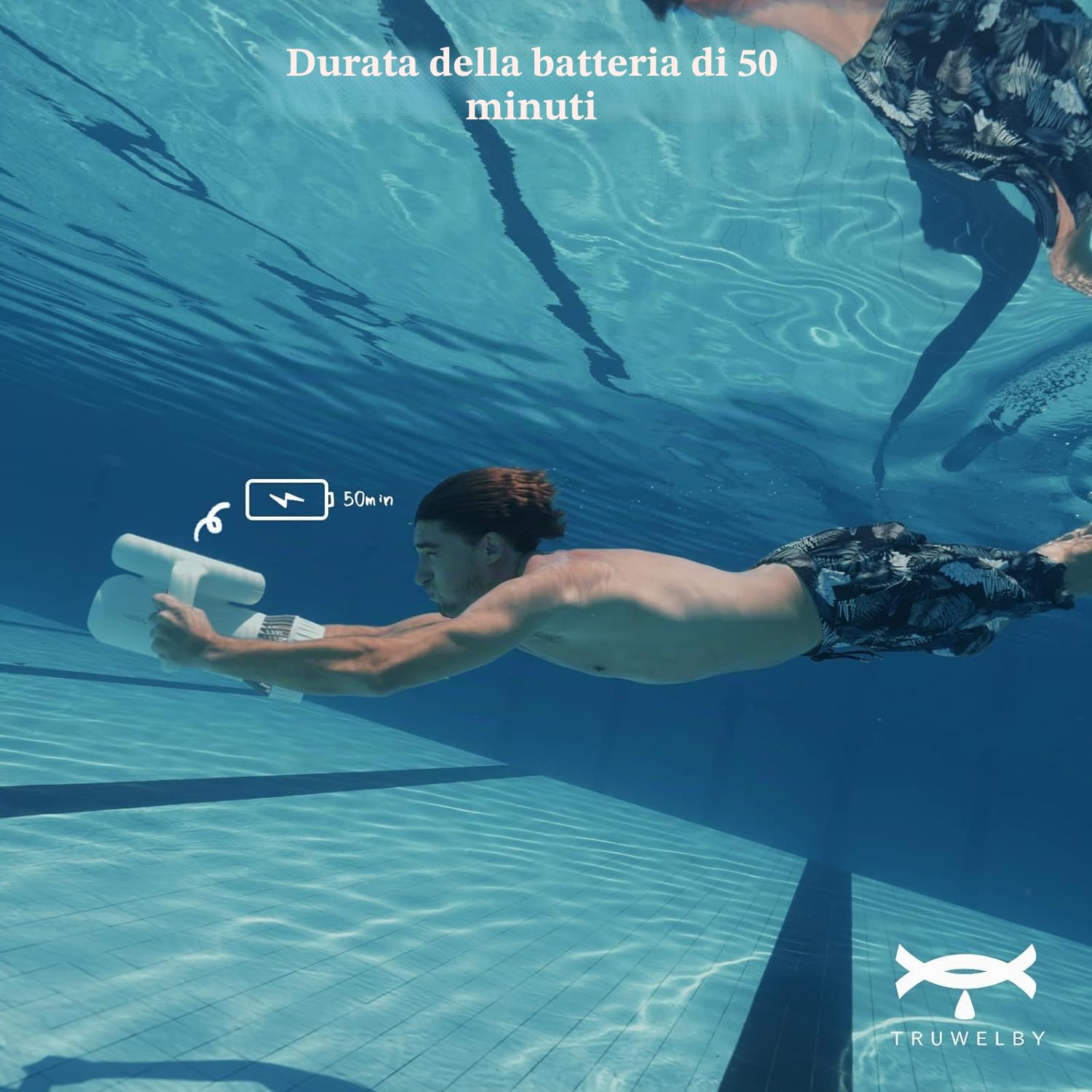 sublue Hagul - Monopattino subacqueo, 50 minuti, 2 marce, interruttore di velocità, 50 minuti, 15 m, impermeabile, per sport acquatici, piscina per bambini